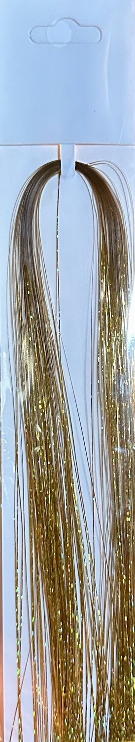 Hair Tinsel-Shimmering Gold---1216