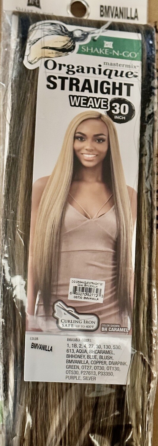 Organique Mastermix Straight Weave 30&quot; Color: BMVanilla