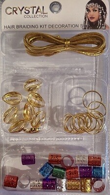 Braid Charm-Assorted Gold/Multi Color  Pack-1239