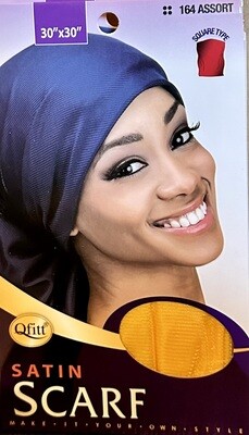 Satin Scarf Square-Yellow(Qfitt)