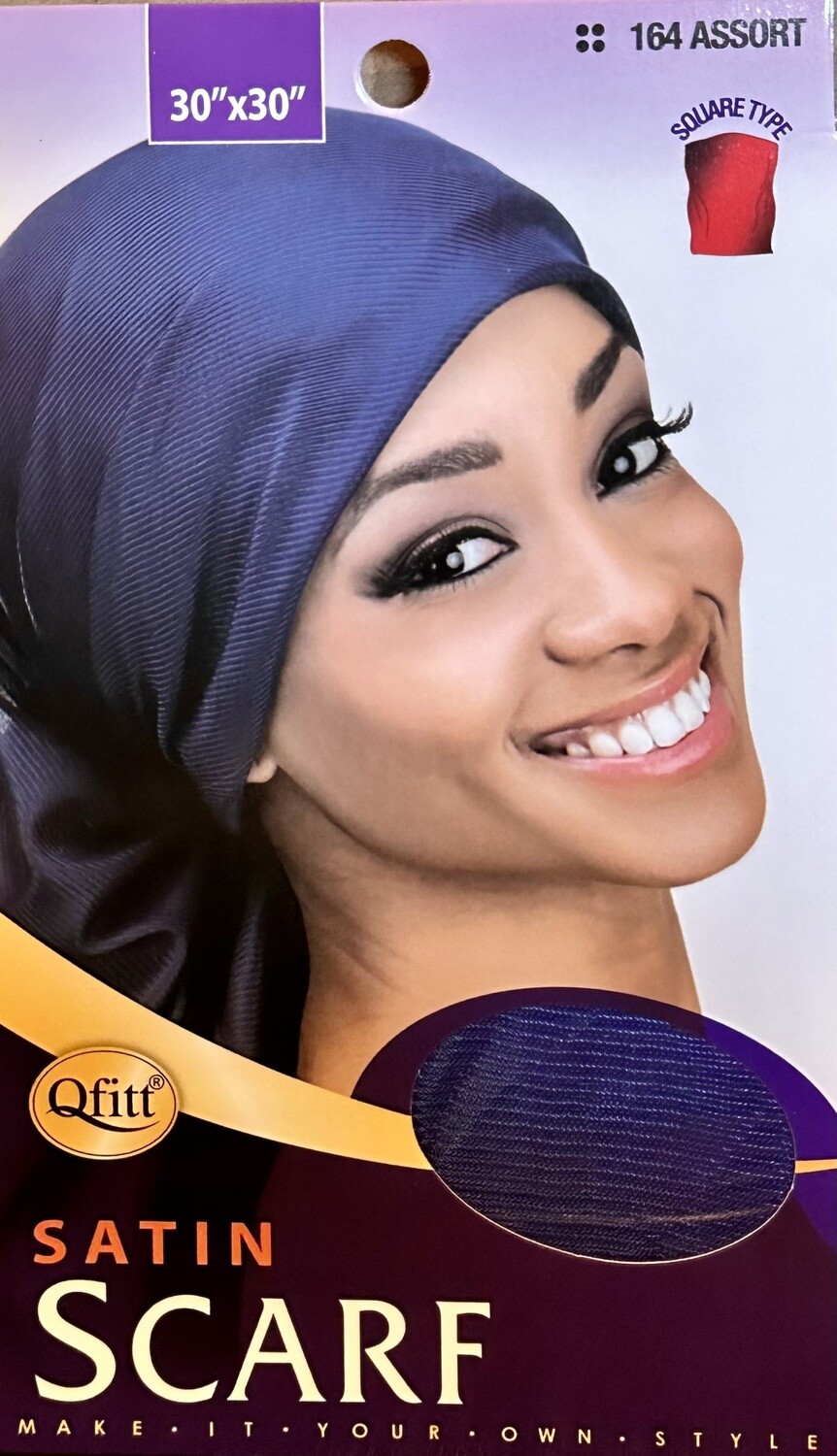 Satin Scarf Square-Royal Blue(Qfitt)