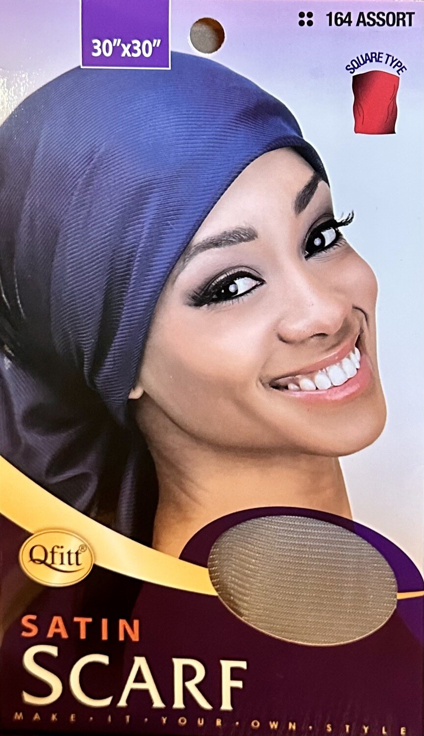 Satin Scarf Square-GreyQfitt)