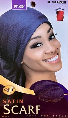 Satin Scarf Square-Purple(Qfitt)