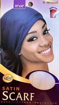 Satin Scarf Square-White(Qfitt)