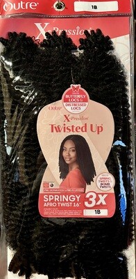 X-Pression Twisted Up 3X Springy Afro Twist 16&quot; Color:1B
