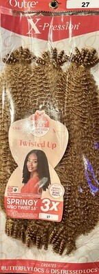 X-Pression Twisted Up 3X Springy Afro Twist 16&quot; Color:27