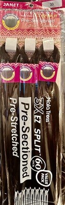 Janet Collection 3X EZ SPLIT PRE-STRETCHED BRAID 60” Color: 33