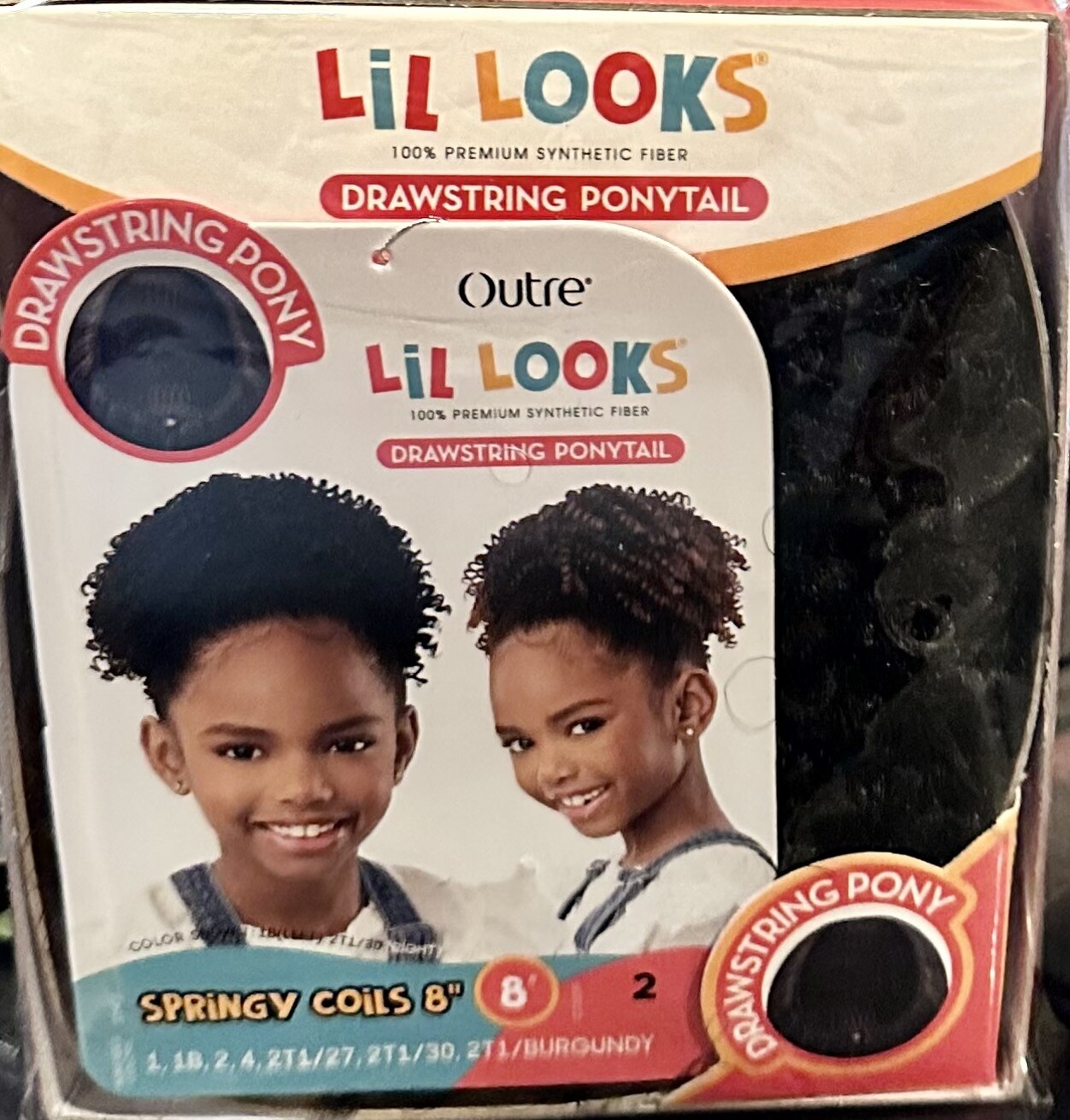 Outre Lil Looks Springy Coils 8&quot; Drawstring Ponytail Color:2
