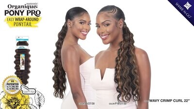 Organique Mastermix Pony Pro  Wavy Crimp Curl 22" Color:P4/27/30