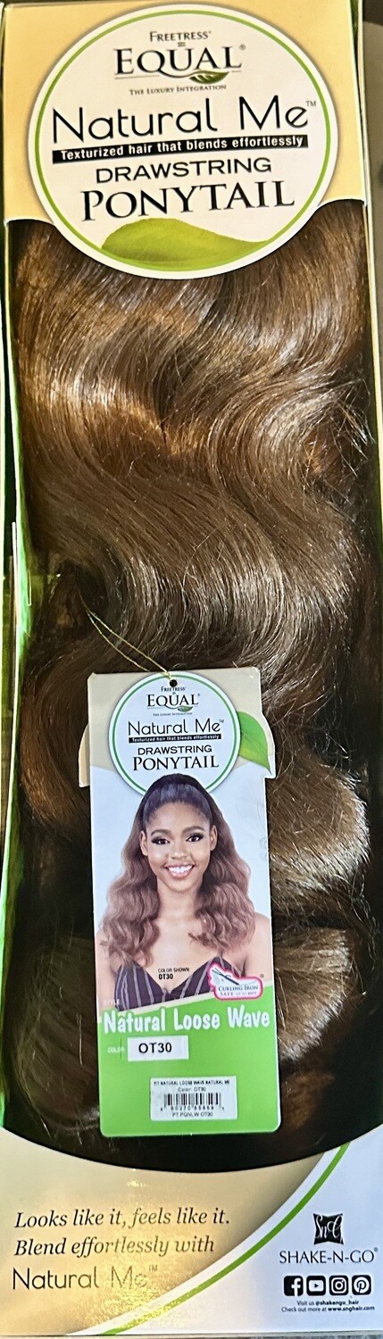 Freetress Equal Drawstring Ponytail - NATURAL LOOSE WAVE  Color  OT30