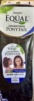 Freetress Equal Drawstring Ponytail - NATURAL GIRL (MED ROD)- Color 1