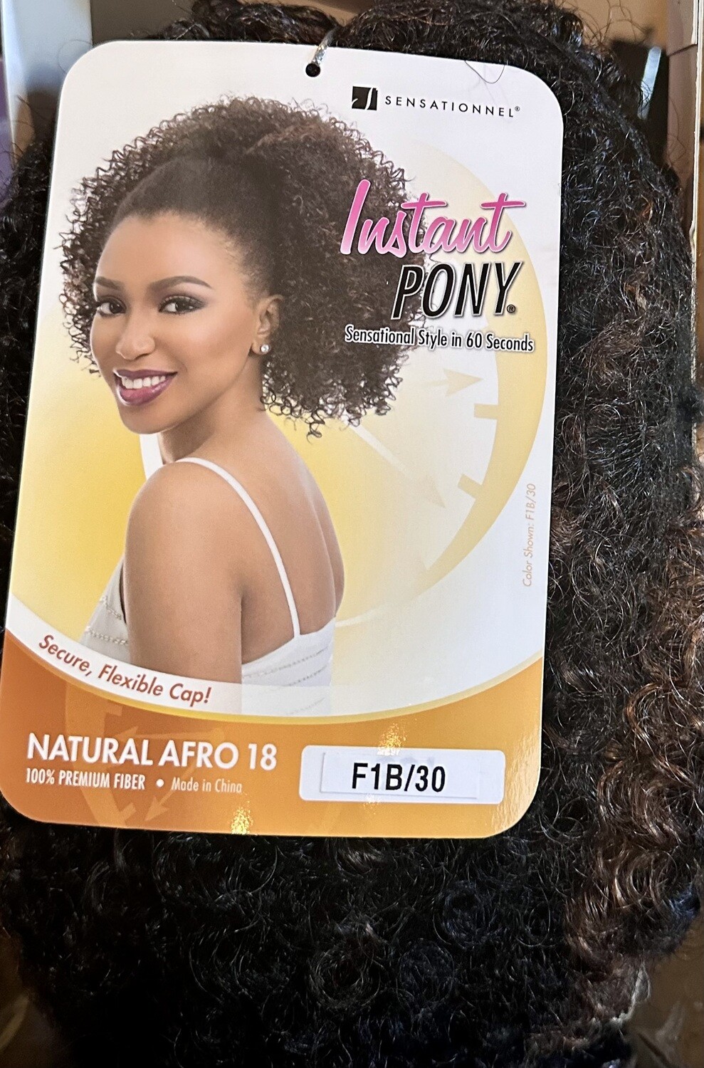 Sensationnel Instant Pony Natural Afro18 Color: F1B/30