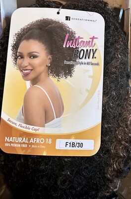 Sensationnel Instant Pony Natural Afro18 Color: F1B/30