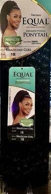 Freetress Equal Drawstring Ponytail -Brazilian Girl Color: 1B