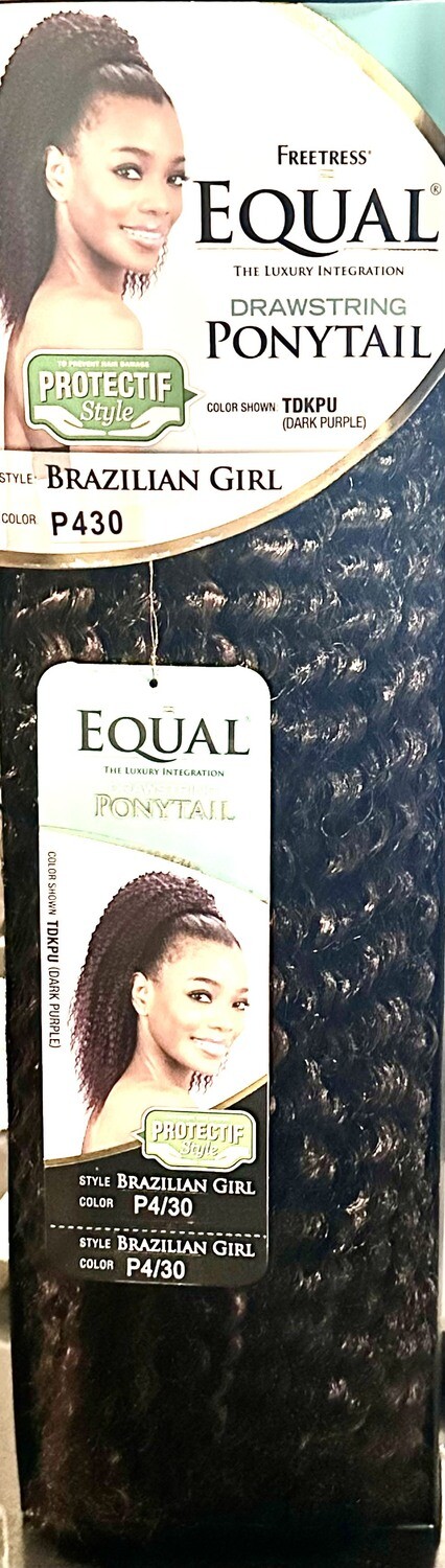 Freetress Equal Drawstring Ponytail -Brazilian Girl Color: P4/30