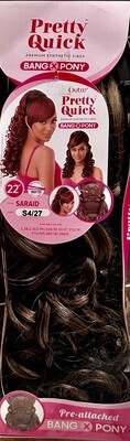 Outre Quick Pony Synthetic Bang &amp; Pony Loose Curl Color: Saraid 4/27