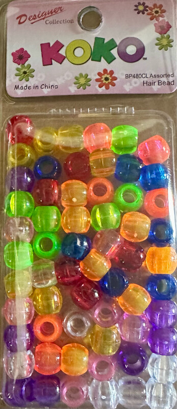 Beads Medium Clear Colored Assorted 737