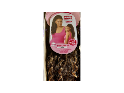 Outre Pretty Quick Pony Deep Curl 24&quot; Color: Dr Hazelnut Brown