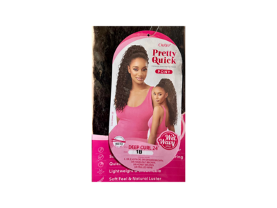 Outre Pretty Quick Pony Deep Curl 24&quot; Color: 1B