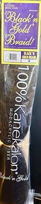 Black &amp; Gold Classic Braiding Hair Color:4