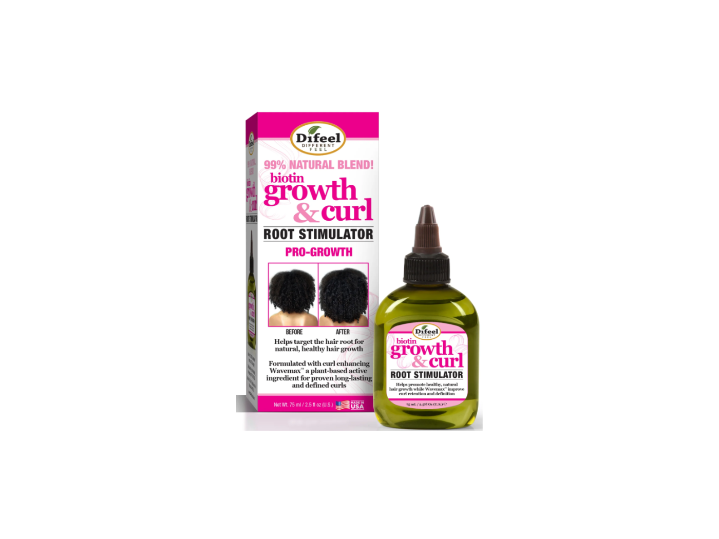 DIFEEL GROWTH AND CURL BIOTIN PRO-GROWTH ROOT STIMULATOR 2.5 OZ.