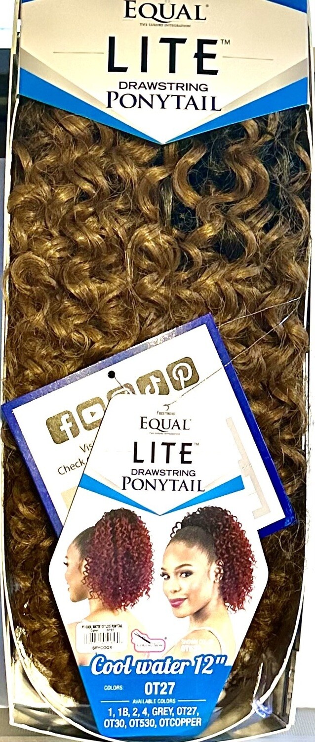 Freetress Equal Lite Ponytail Style-Cool Water 12&quot; Color:OT27