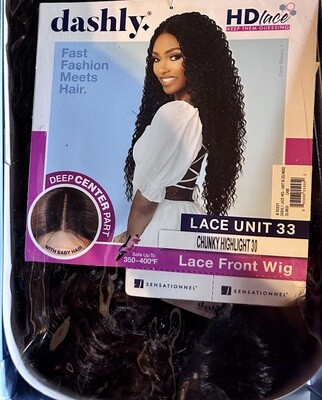 Sensationnel Synthetic Lace Front Wig - DASHLY UNIT 33 Color: Chunky Highlight 30