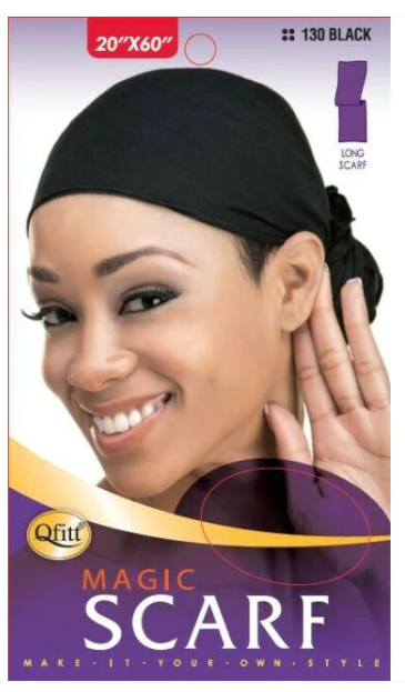 QFitt Magic Scarf 20x60-Black