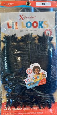 Outre LiL Looks Crochet 3X SPRINGY AFRO TWIST 10″ Color: 1B