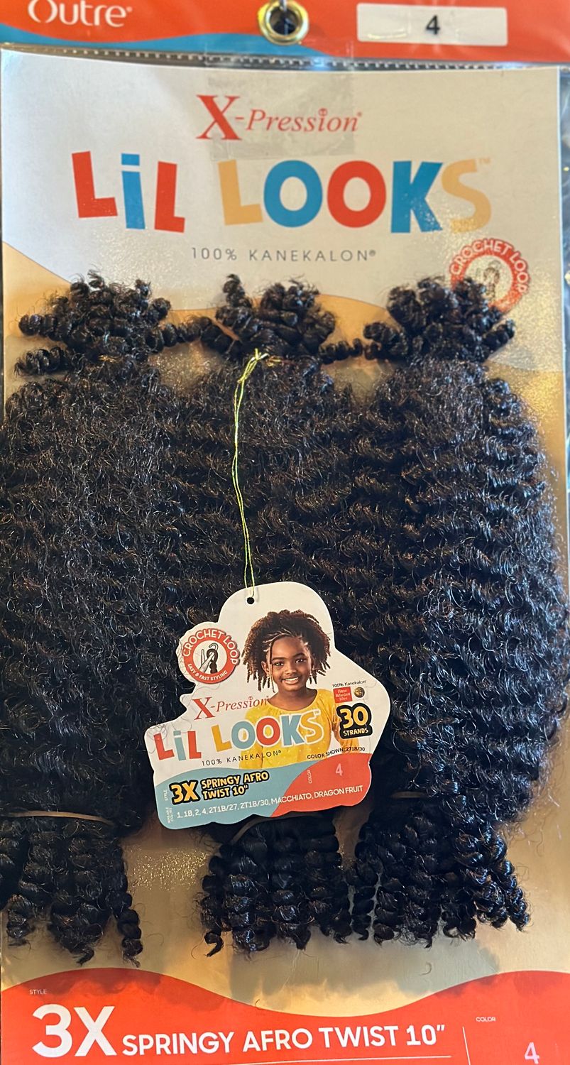 Outre LiL Looks Crochet 3X SPRINGY AFRO TWIST 10″ Color: 4