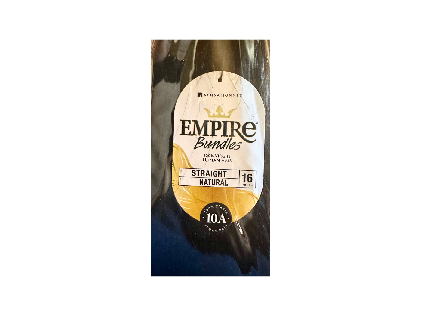 Sensationnel Virgin Human Hair Weave Empire Bundle 10A Straight  16&quot;-Color: Natural-1487