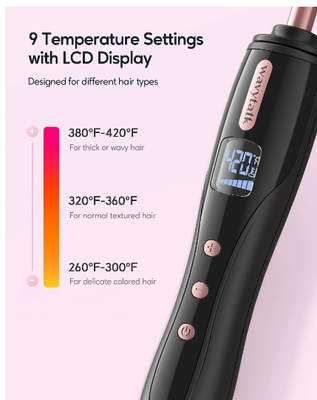 WavyTalk Pro Curling Wand 3/8" Rose Gold
