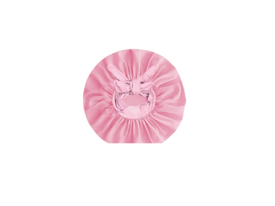 Super Jumbo Satin Bonnet w/tie-Pink