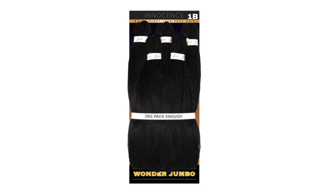 Wonder Jumbo 5X-COLOR: 1B( EZ BRAID WIT A KINK)