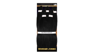 Wonder Jumbo 5X-COLOR: 1B( EZ BRAID WIT A KINK)