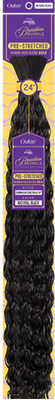Outre Purple Pack Brazilian- PRESTRETCHED DOMINICAN CURL BULK 24&quot; COLOR-NATURAL BLACK