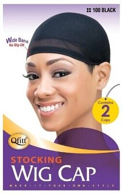 Stocking Wig Cap 2pk Color: Black
