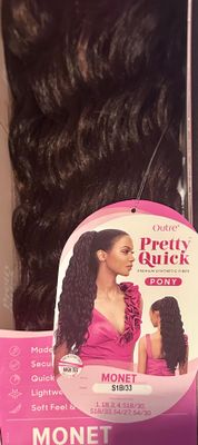 Outre Pretty Quick Synthetic Ponytail - Monet 28&quot; Color: 1B/33