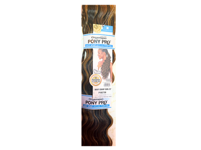 Organique Mastermix Pony Pro Wavy Crimp Curl 22&quot; Color:1B/27/30