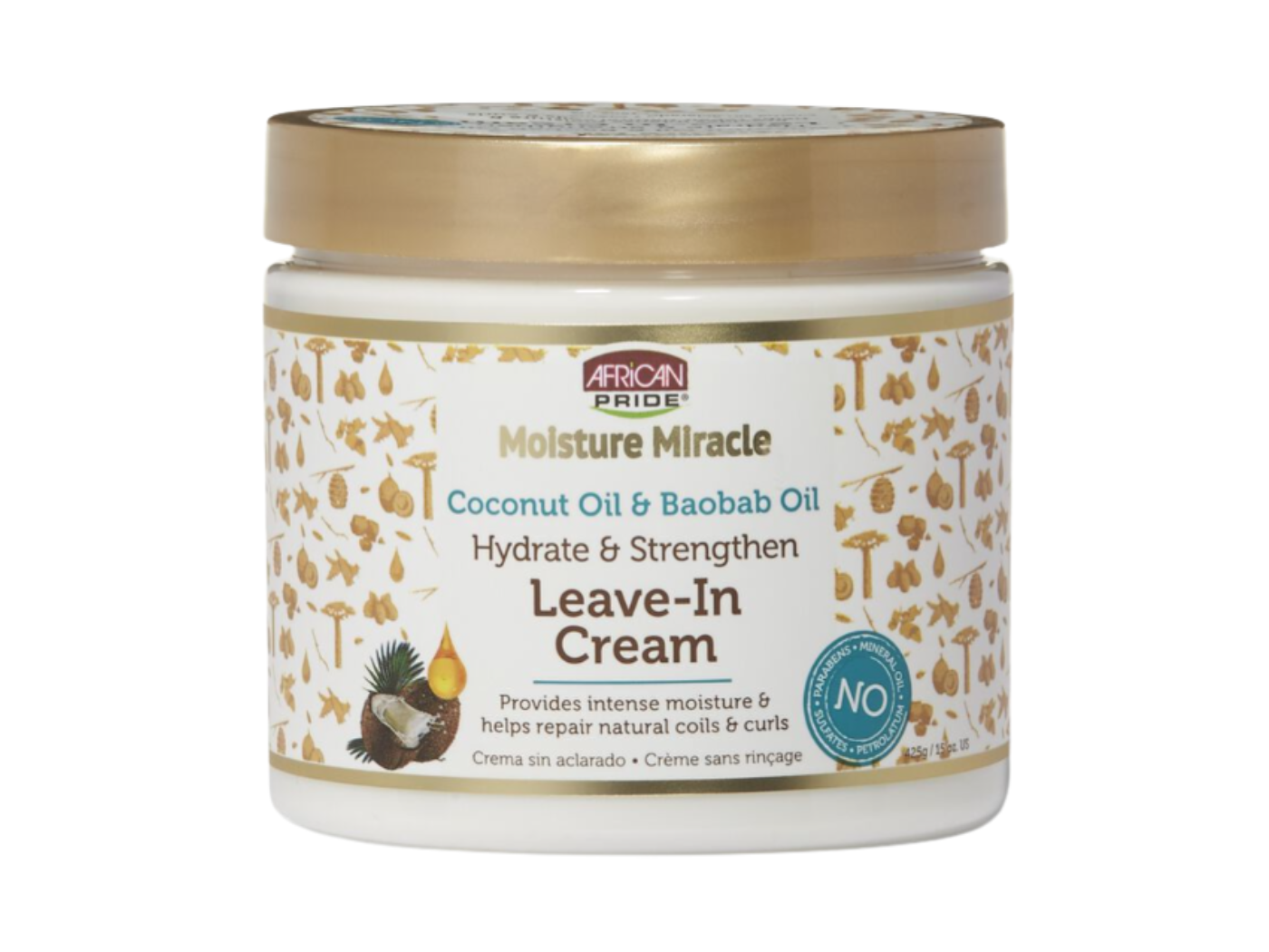 African Pride Moisture Miracle Hydrate &amp; Strengthen Leave-in Cream 15oz