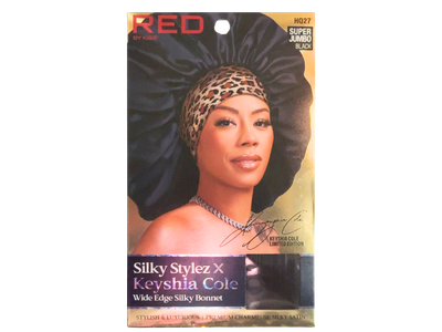 Red By Kiss Silky Stylez Super Jumbo Bonnet Color: Black Leopard
