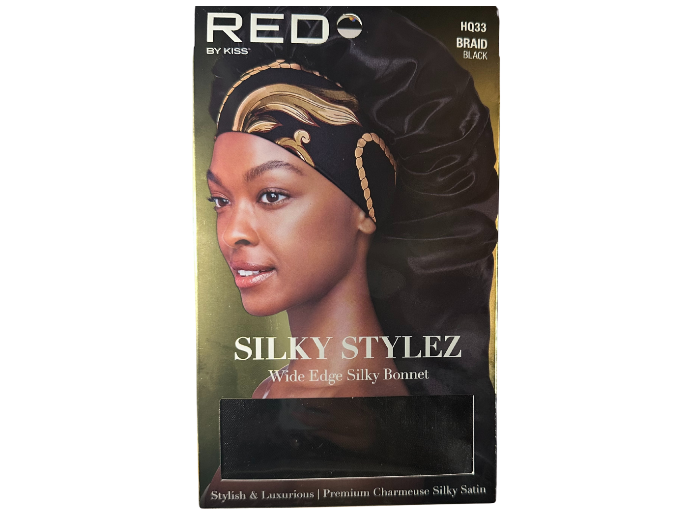 Red By Kiss Silky Stylez Braid Bonnet Color: BLACK