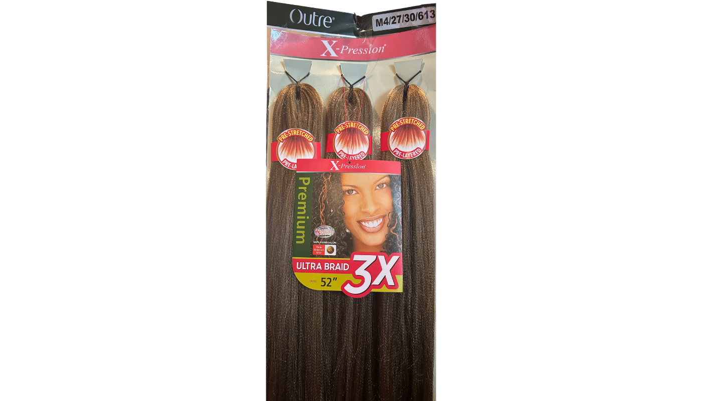 X-Pression Outre 3x 52&quot; Color: M4/27/30/613 (braid length 26”)