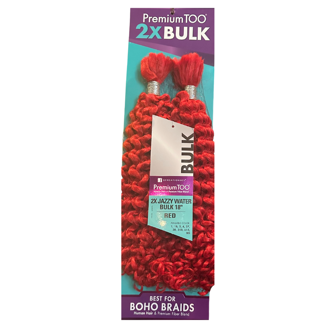 Sensationnel Premium Too 2x Jazzy Water Bulk 18&quot;-Color: Red