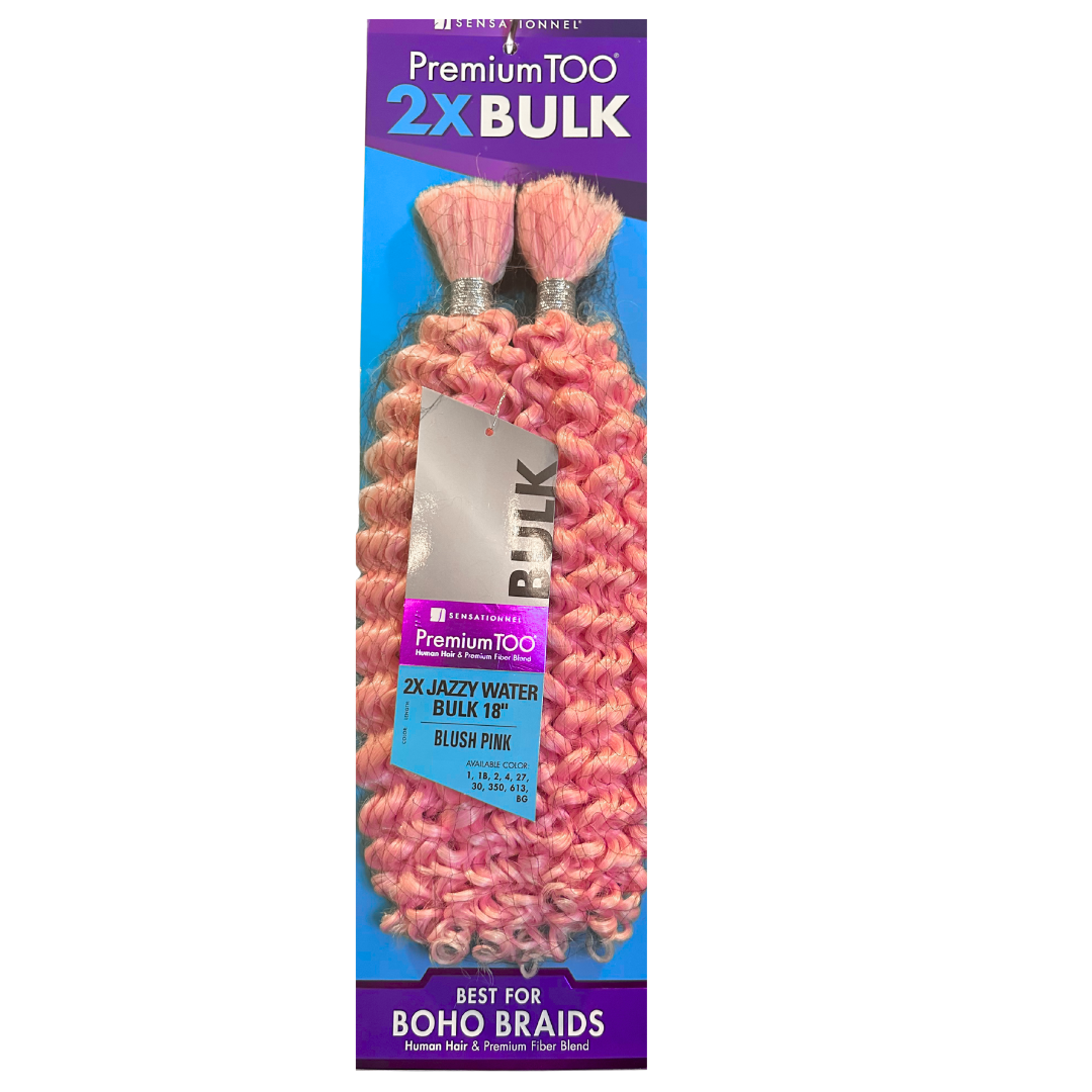 Sensationnel Premium Too 2x Jazzy Water Bulk 18&quot;-Color: Blushy Pink