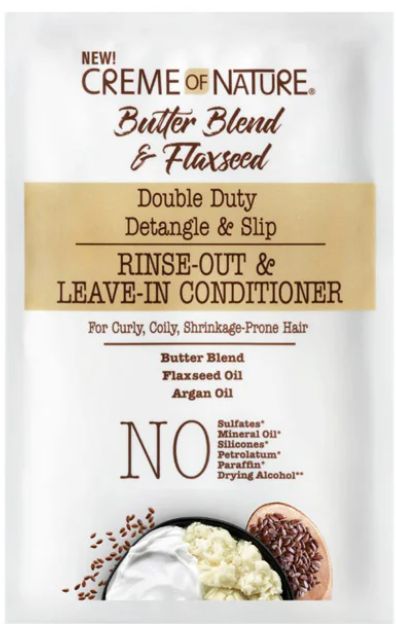 Cream Of Nature Butter Blend &amp; Flaxseed Rinse-Out &amp; Leave In Detangler Conditioner