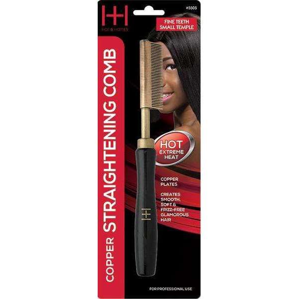 Hot &amp; Hotter Straightening/Pressing Comb Fine Teeth Small Temple