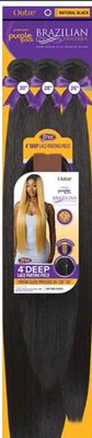 Outre Purple Pack Brazilian Boutique Virgin Sleek Pressed Natural Black 26&quot; 28&quot; 30&quot;