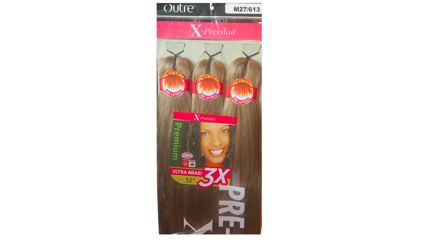 X-Pression Outre 3x 52&quot; Color: M27/613 (braid length 26”)