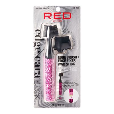 Edge Cara with Edge Fixer Wax 3-in-1 Smart Edge Styler-Sweet Peach